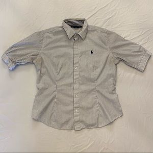 POLO RALPH LAUREN Fitted Button Down Blouse, 14